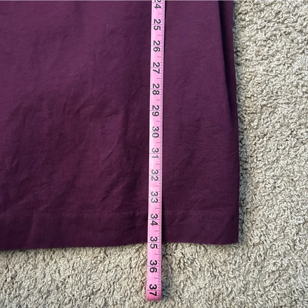 W Banana Republic Burgundy Wine Sheath Midi Dress Size 0 |E5 - Picture 6 of 8